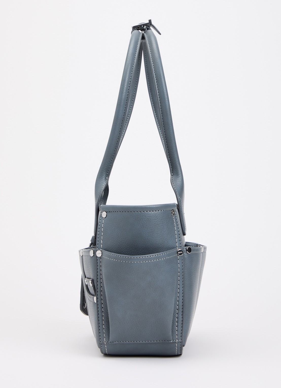 Ganni Posy Small handtas met logo - detail 2 middengrijs