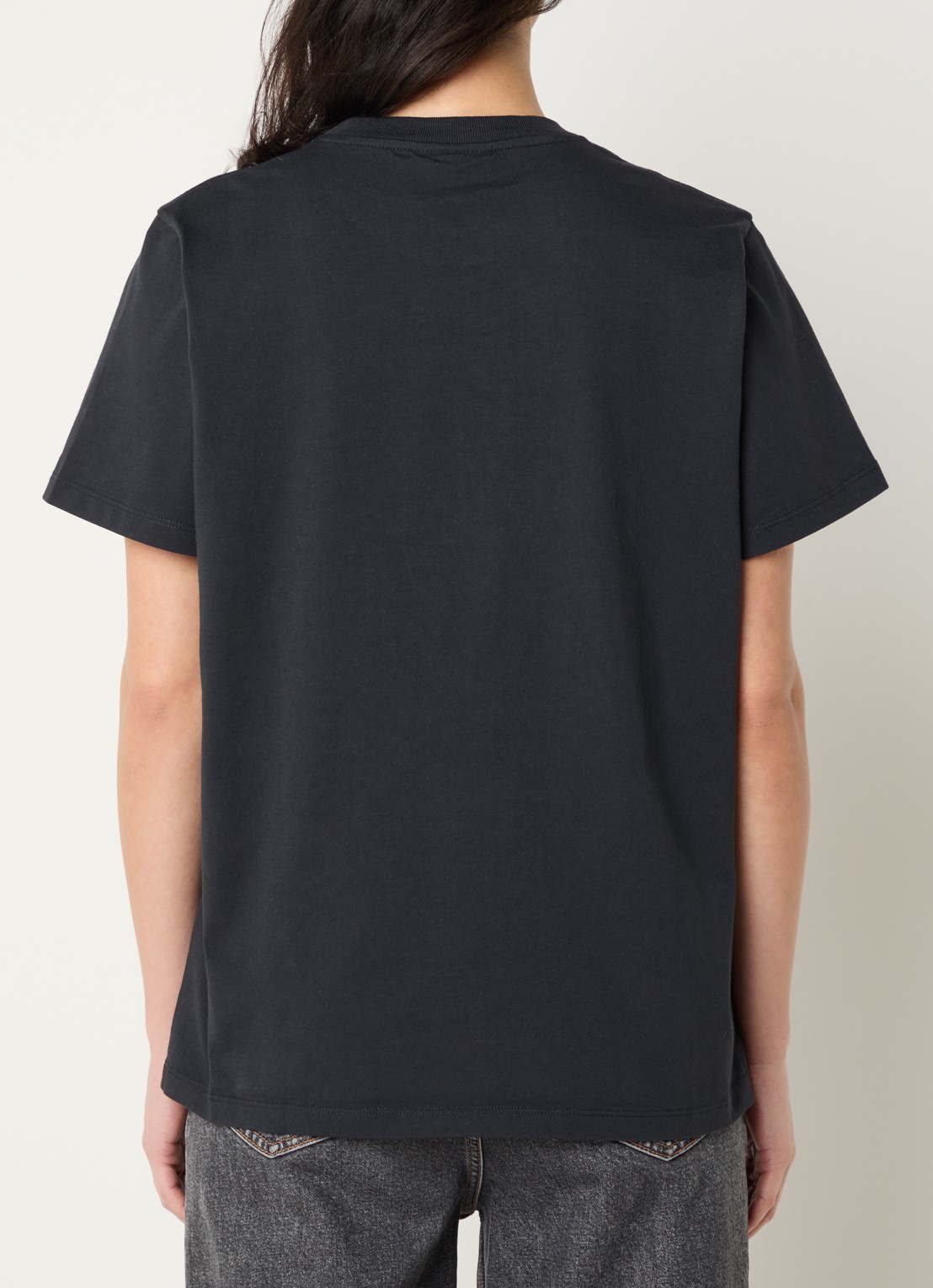 Ganni T-shirt met logoprint - achterkant antraciet