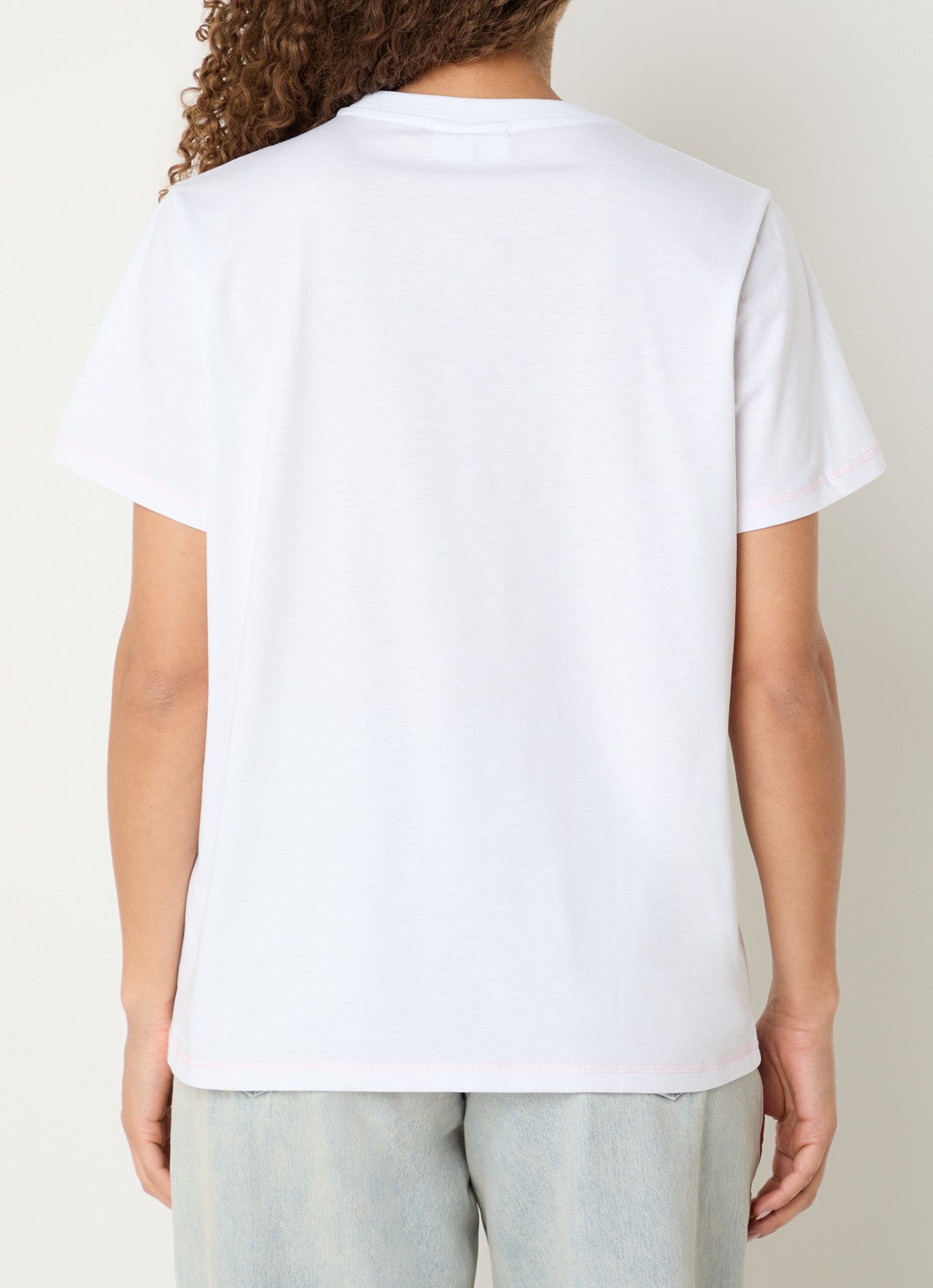 Ganni T-shirt met logoprint - achterkant 3 wit