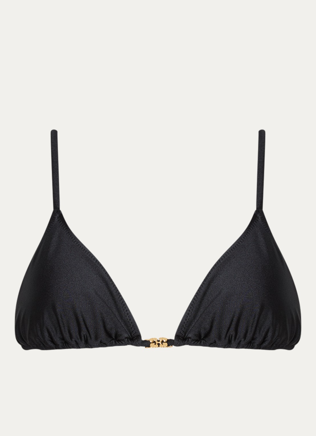 Ganni Triangel bikinitop met uitneembare vulling - voorkant 3 zwart
