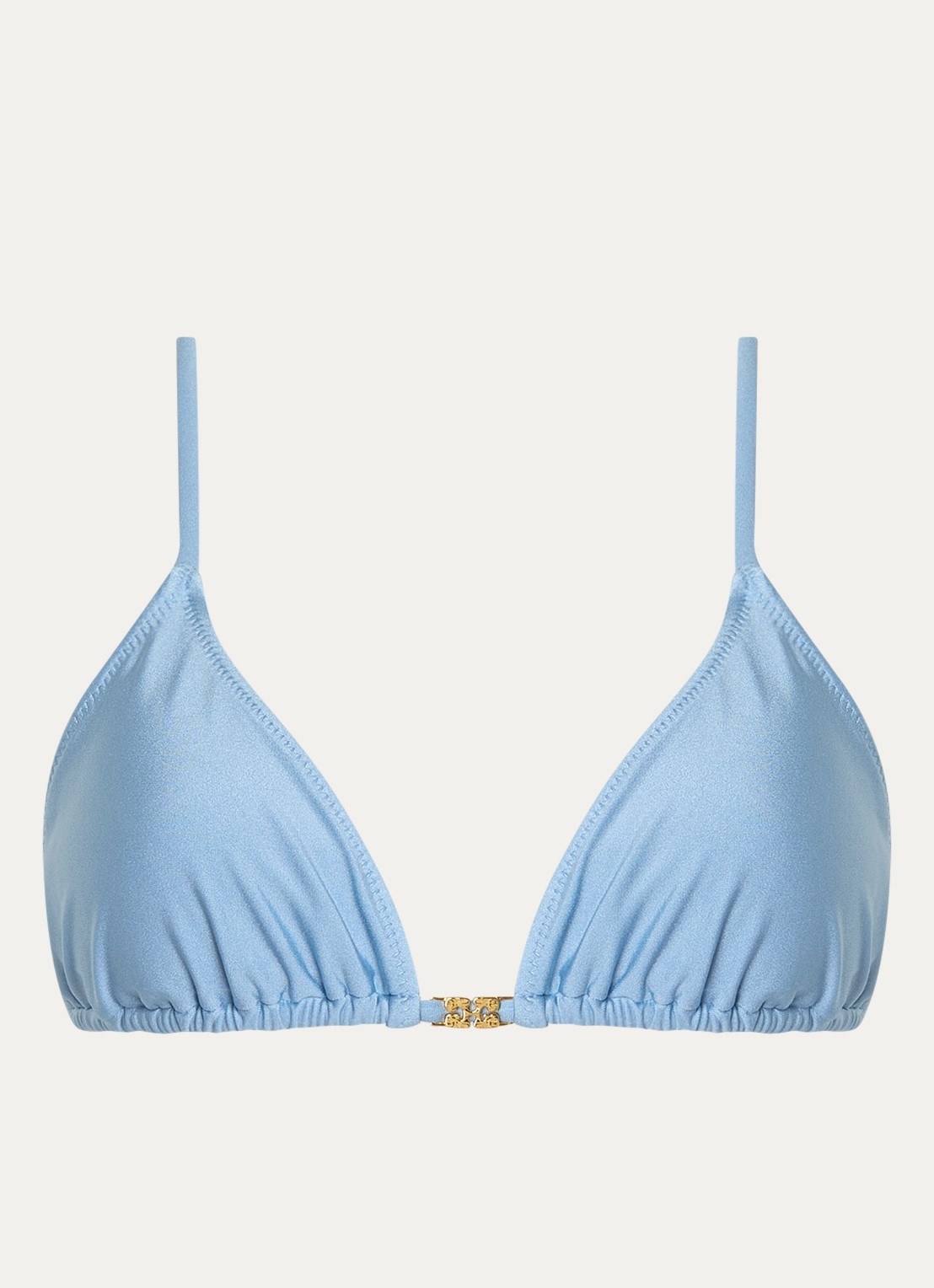 Ganni Triangel bikinitop met uitneembare vulling - voorkant 4 lichtblauw