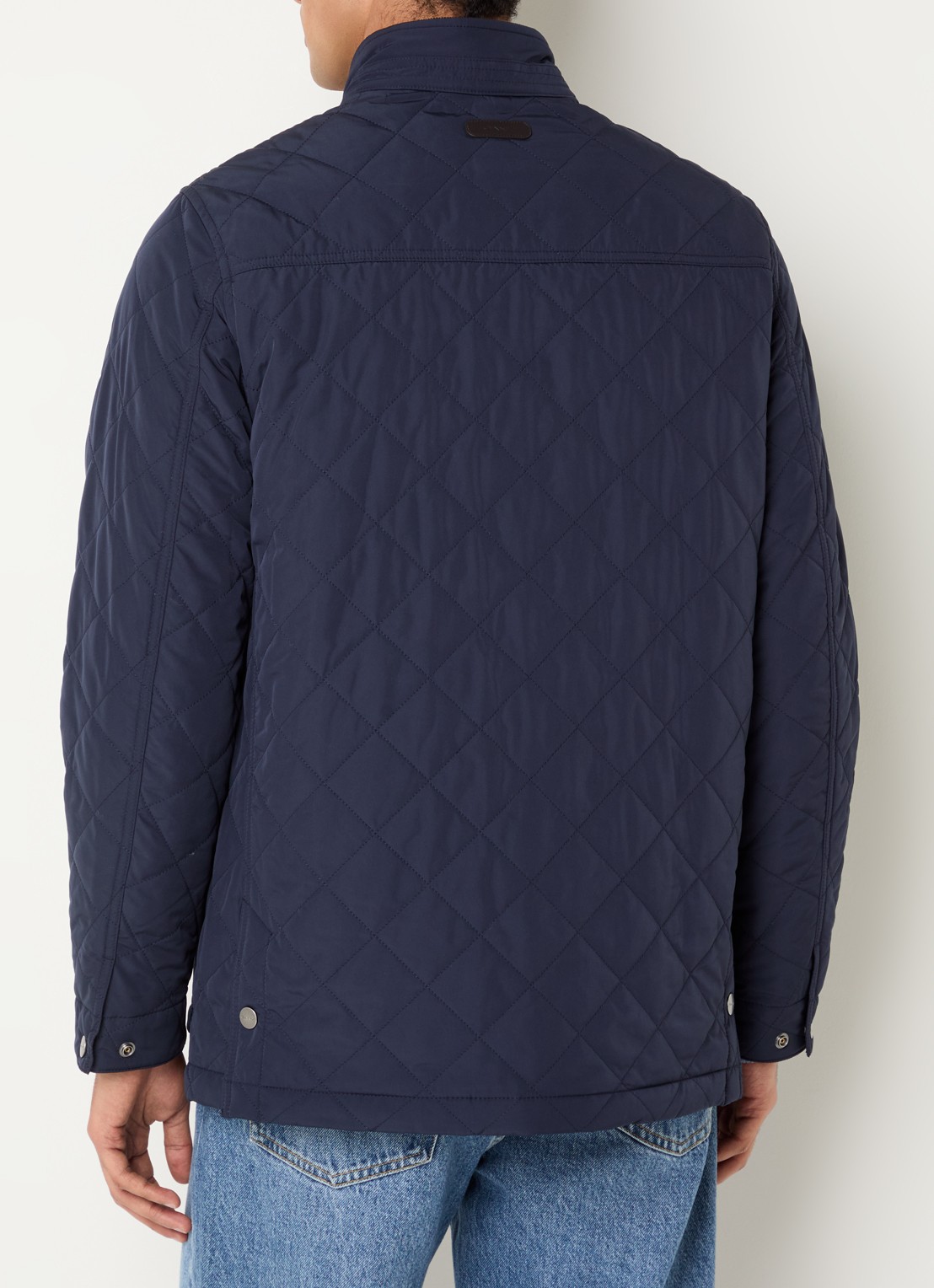 Gant Barn jack met quilt patroon en klepzakken - achterkant 2 indigo