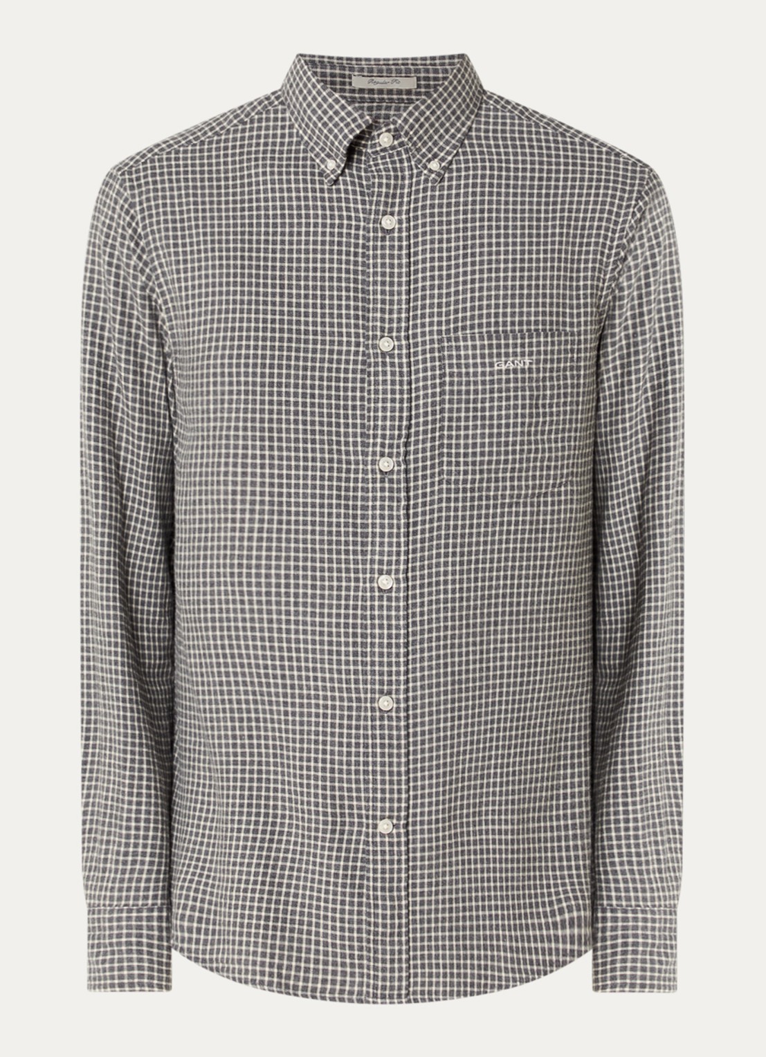 Gant Comfort fit overhemd met ruitdessin - voorkant 2 olijfgroen