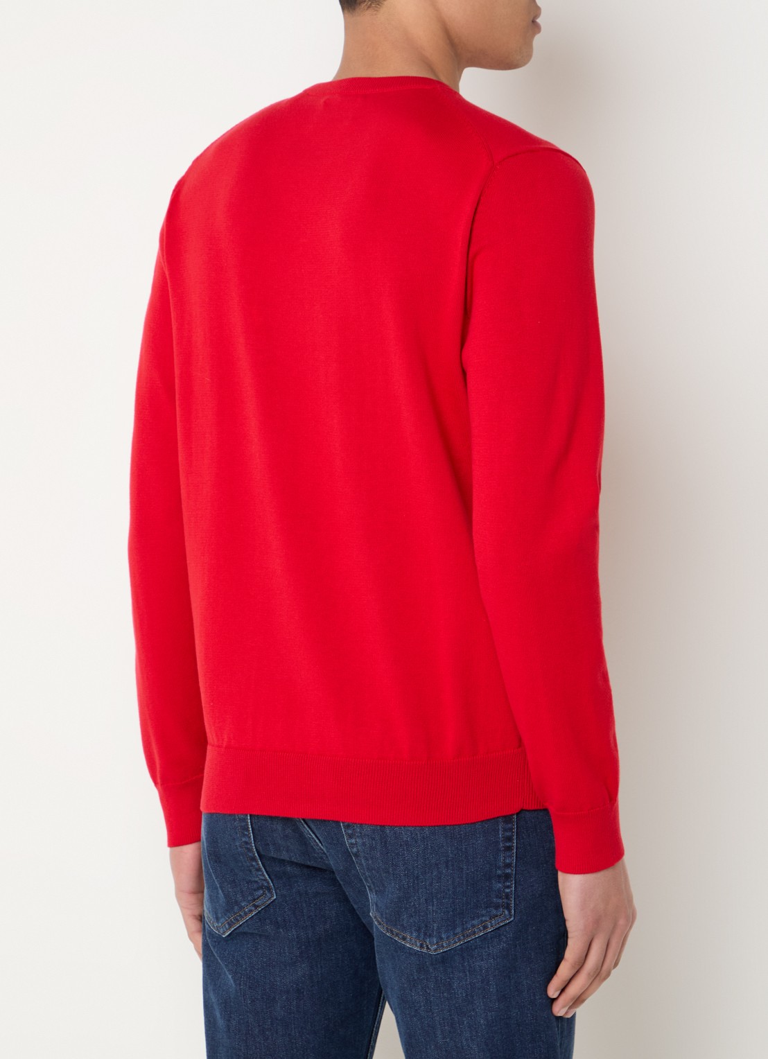 Gant Fijngebreide pullover met logo - achterkant rood