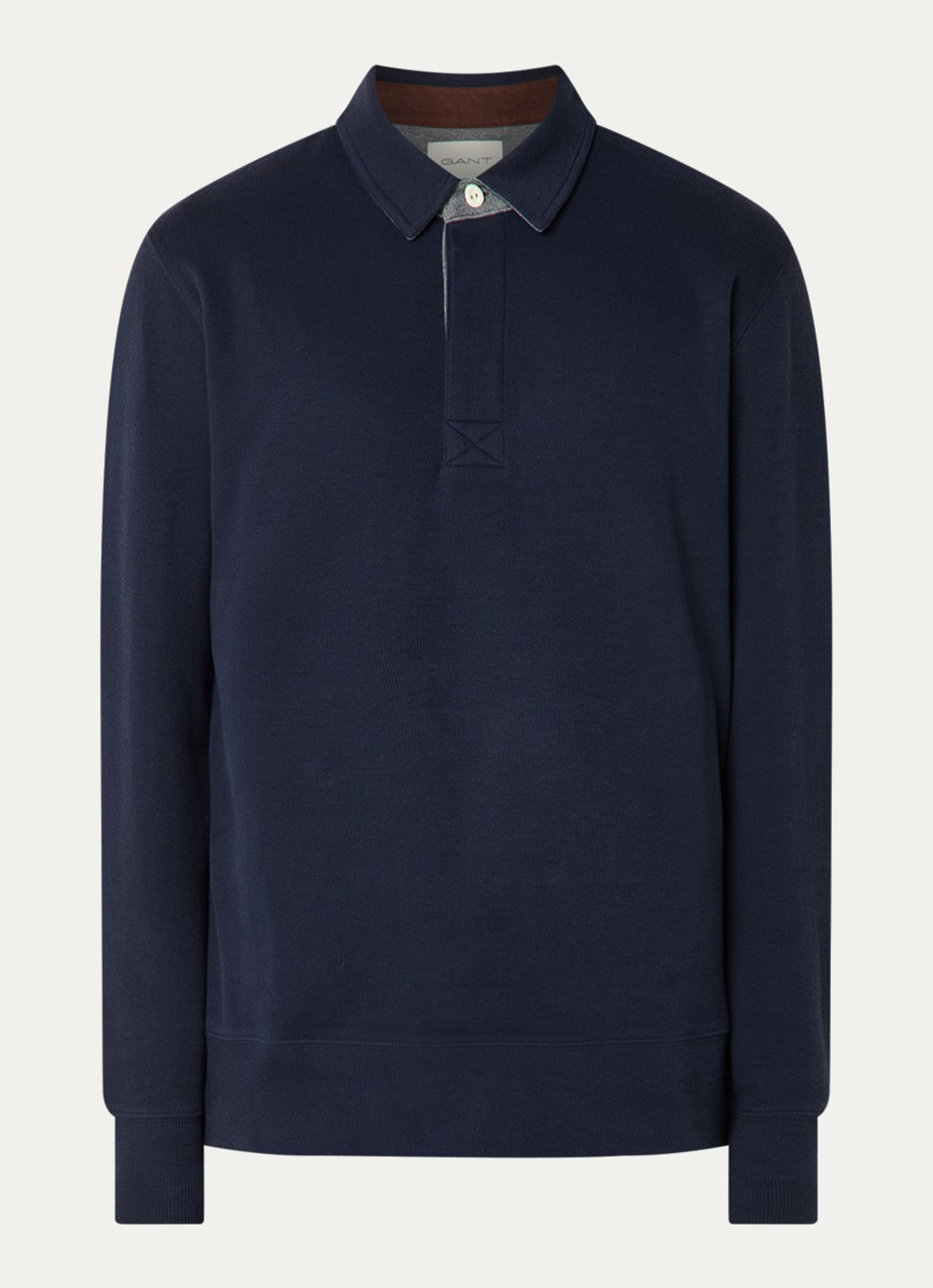 Gant Fijngebreide trui met polokraag - voorkant 3 blauw