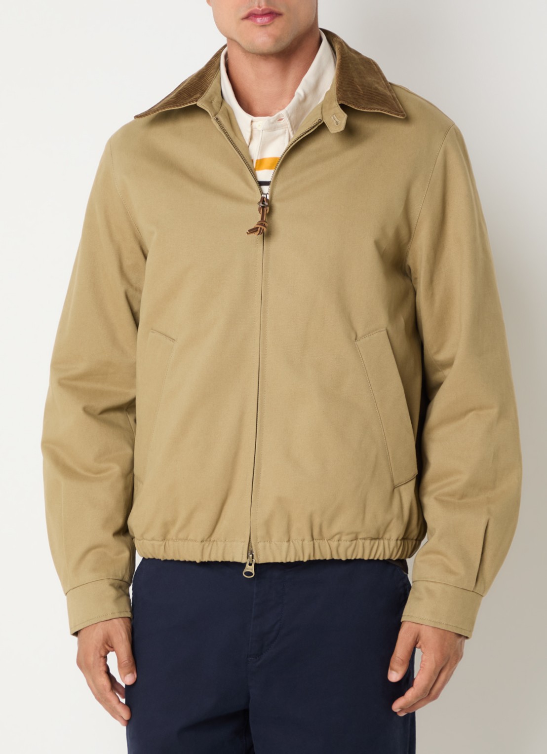 Gant Harrington jack met details van corduroy - detail 2 camel