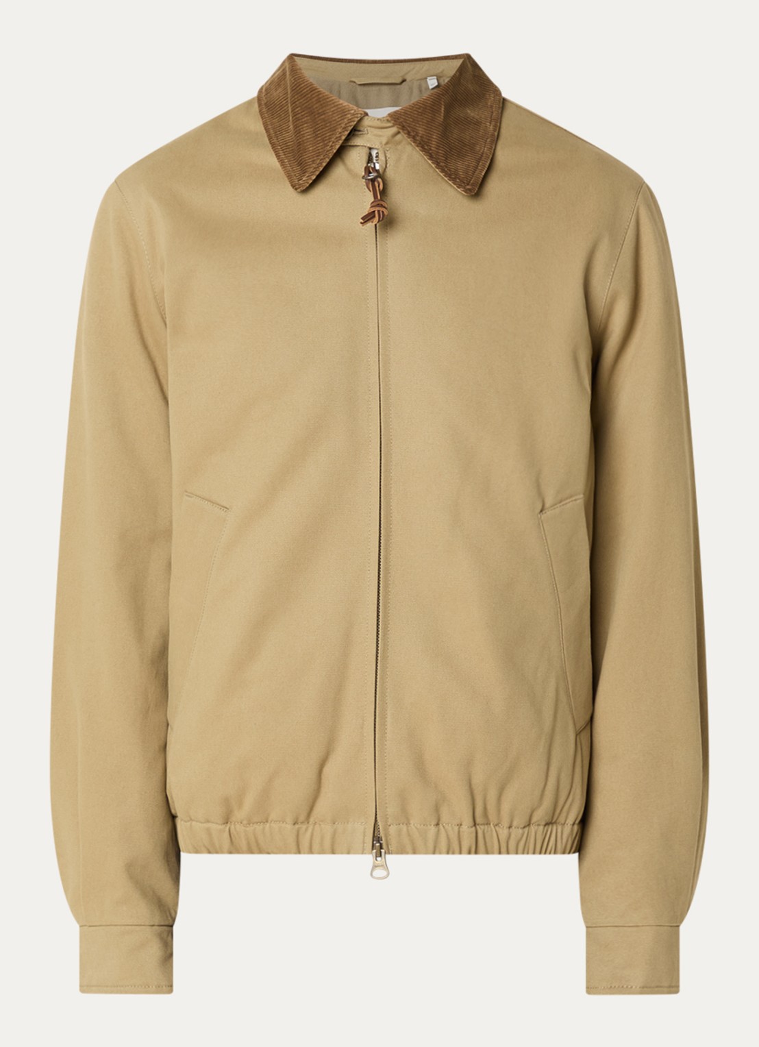 Gant Harrington jack met details van corduroy - voorkant 3 camel