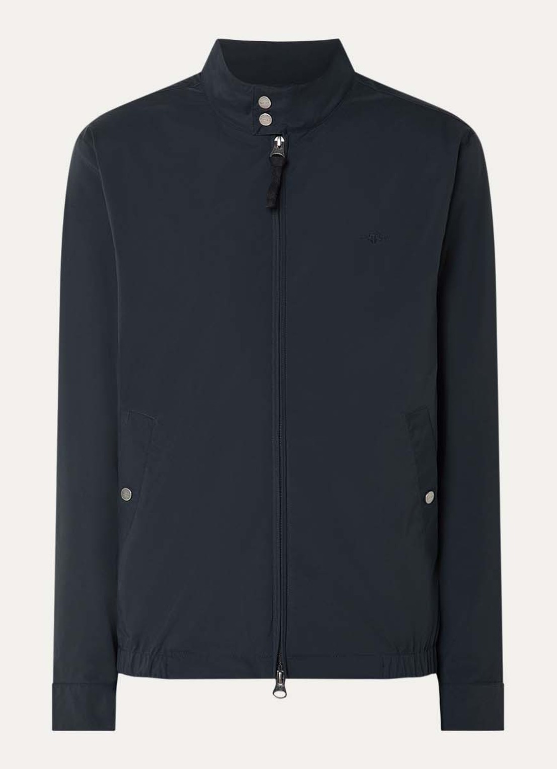 Gant Harrington jack met logo en steekzakken - voorkant 2 zwart