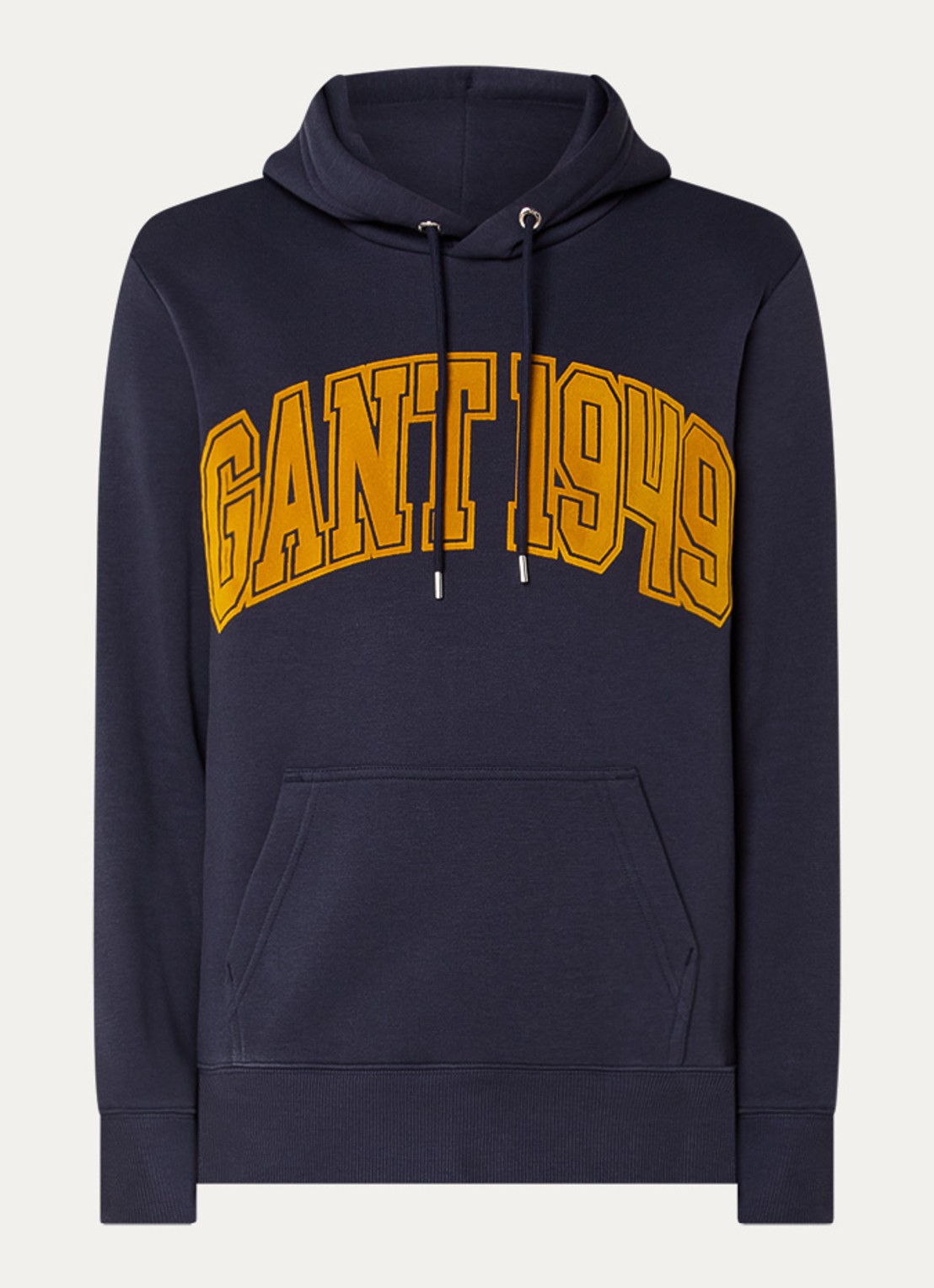 Gant Hoodie met logoprint - voorkant 4 royalblauw
