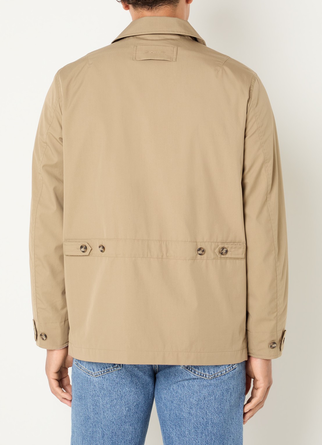 Gant Jack met kraag en klepzakken - achterkant beige