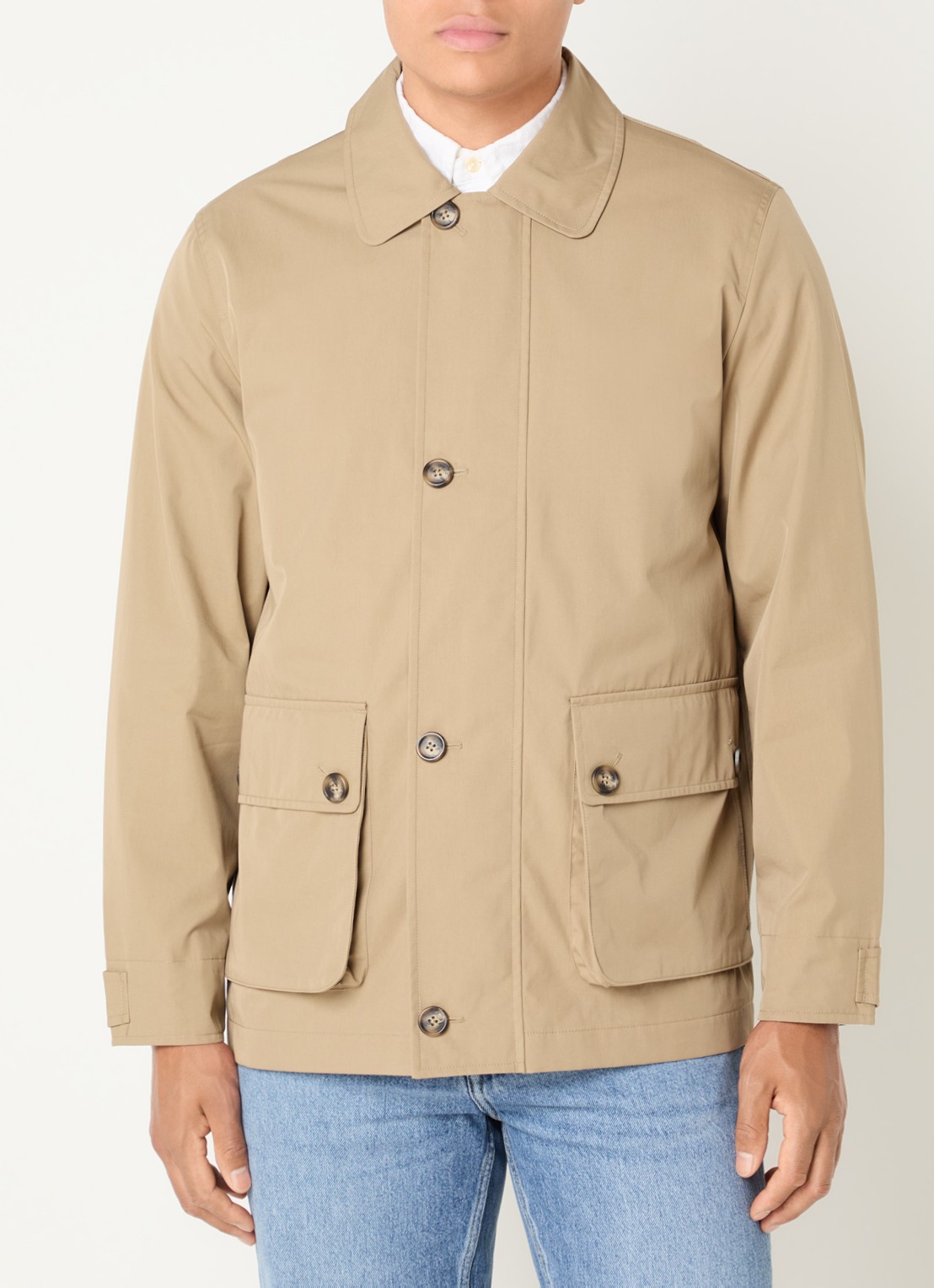 Gant Jack met kraag en klepzakken - detail 2 beige