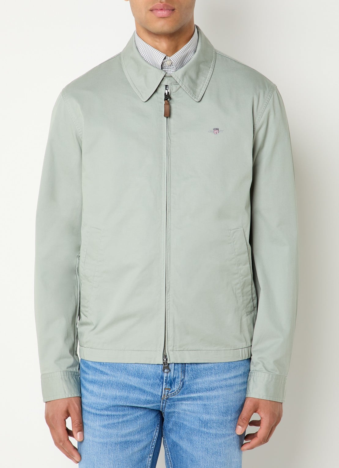 Gant Jack met logo en steekzakken - detail 2 lindegroen