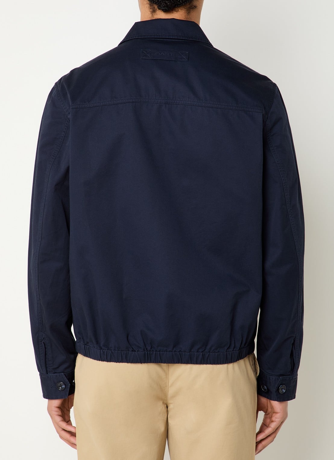 Gant Jack met logo en steekzakken - achterkant 4 donkerblauw