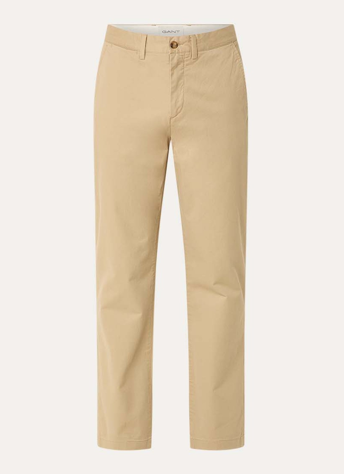 Gant Regular fit chino met steekzakken - voorkant camel