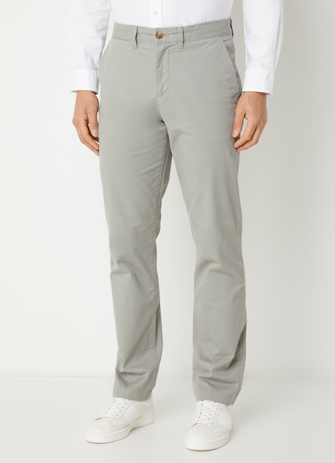 Gant Regular fit chino met steekzakken - detail 3 lichtgrijs
