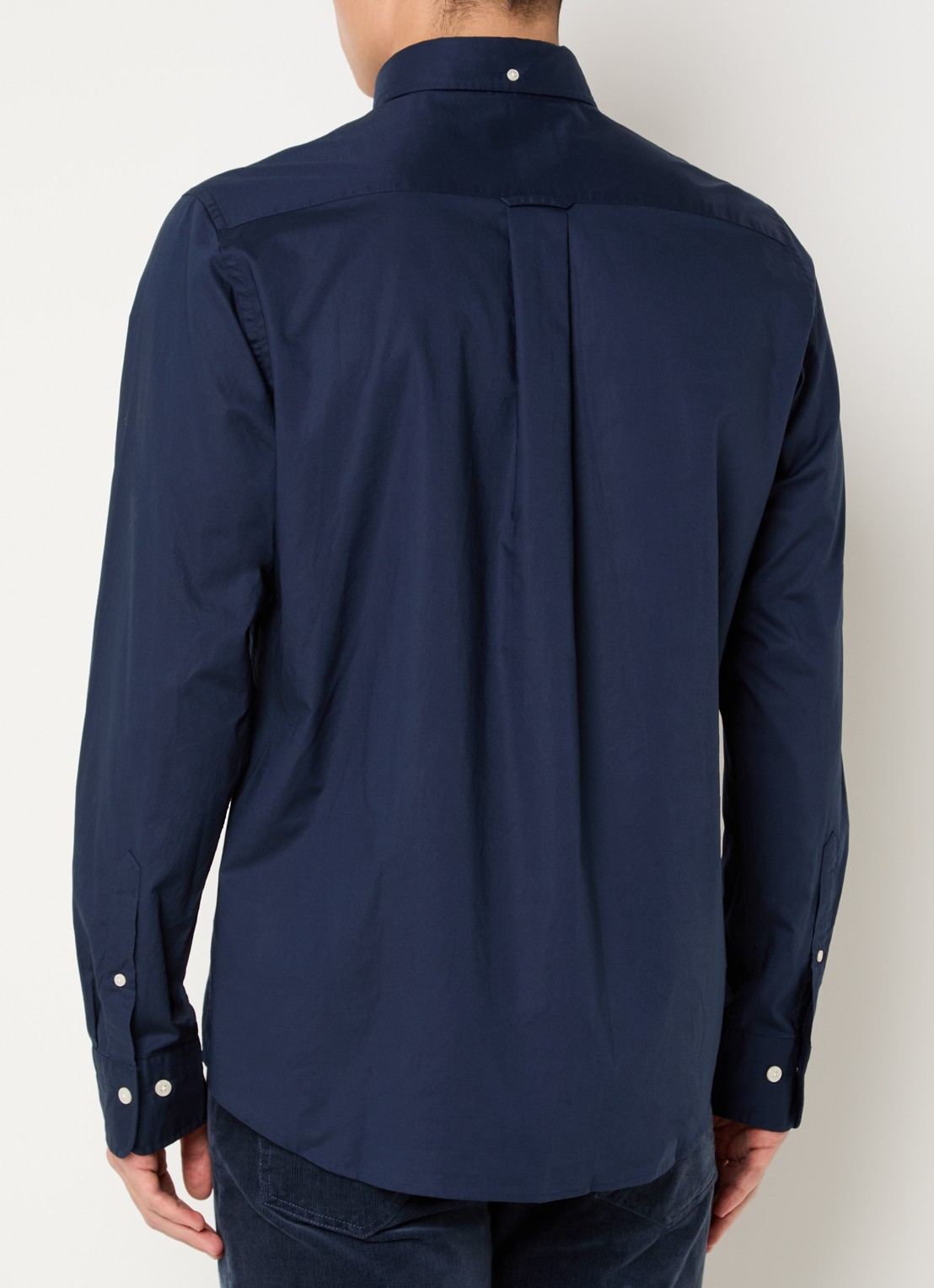 Gant Regular fit overhemd met logoborduring - achterkant donkerblauw