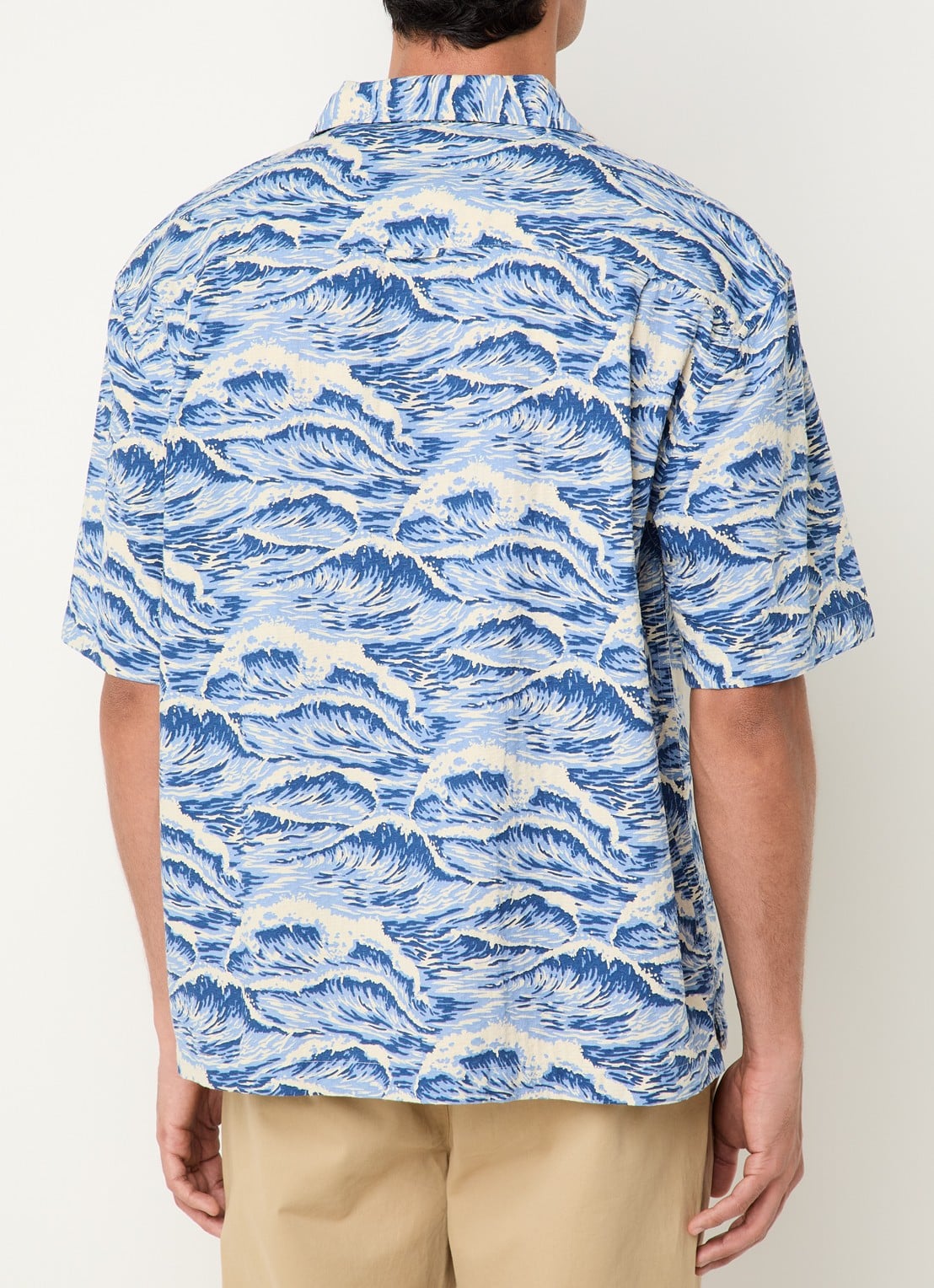 Gant Regular fit overhemd met print - achterkant 2 lichtblauw