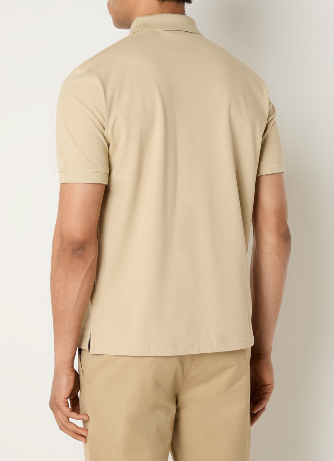 Gant Regular fit polo met logoborduring - achterkant 3 beige