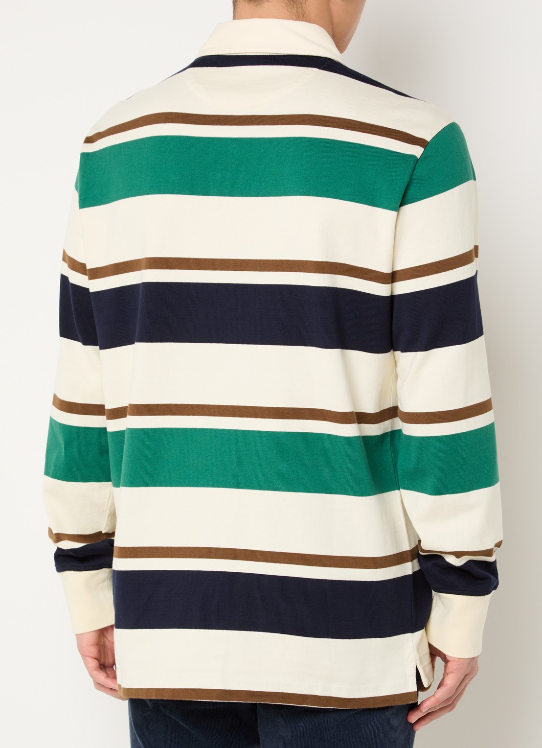 Gant Regular fit polo met streepprint en logo - achterkant 2 gebroken wit