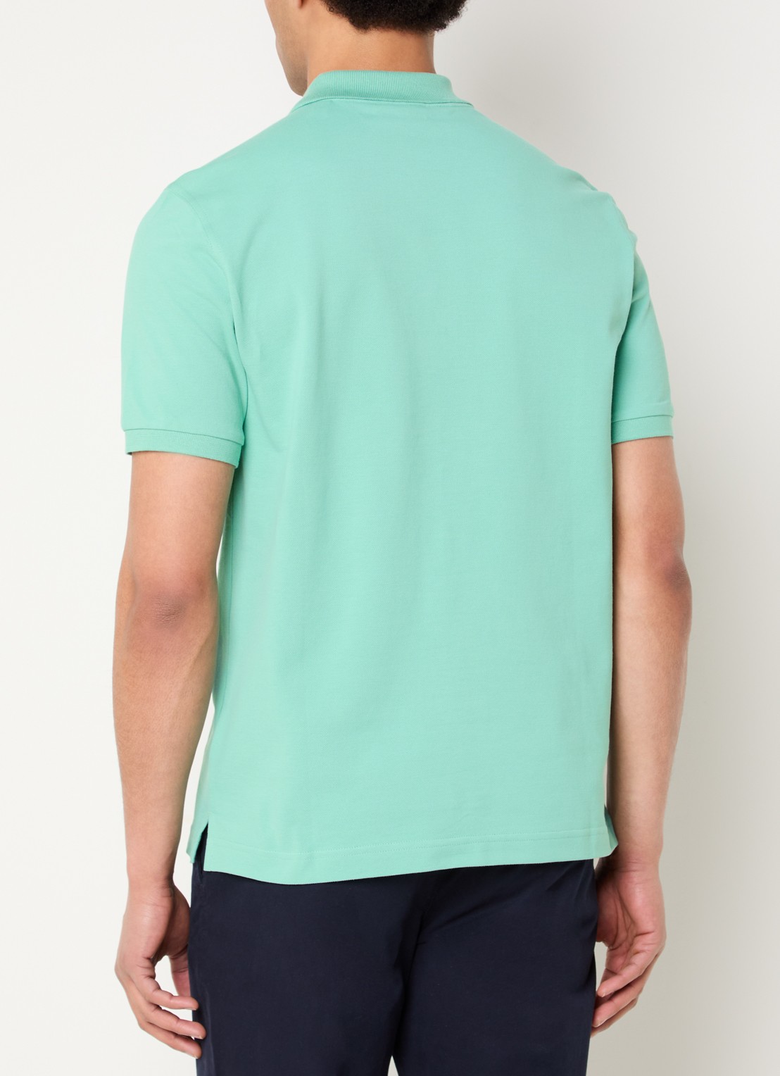 Gant Regular fit polo van piqué katoen met logo - achterkant turquoise