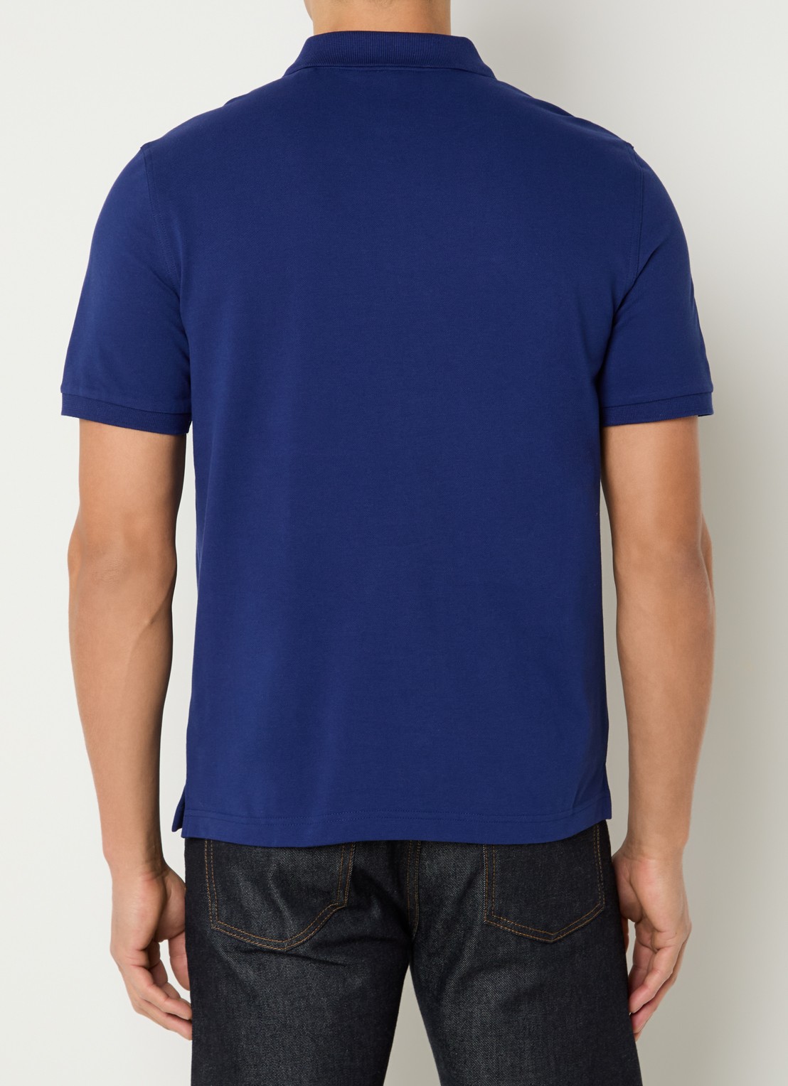 Gant Regular fit polo van piqué katoen met logo - achterkant 3 donkerblauw