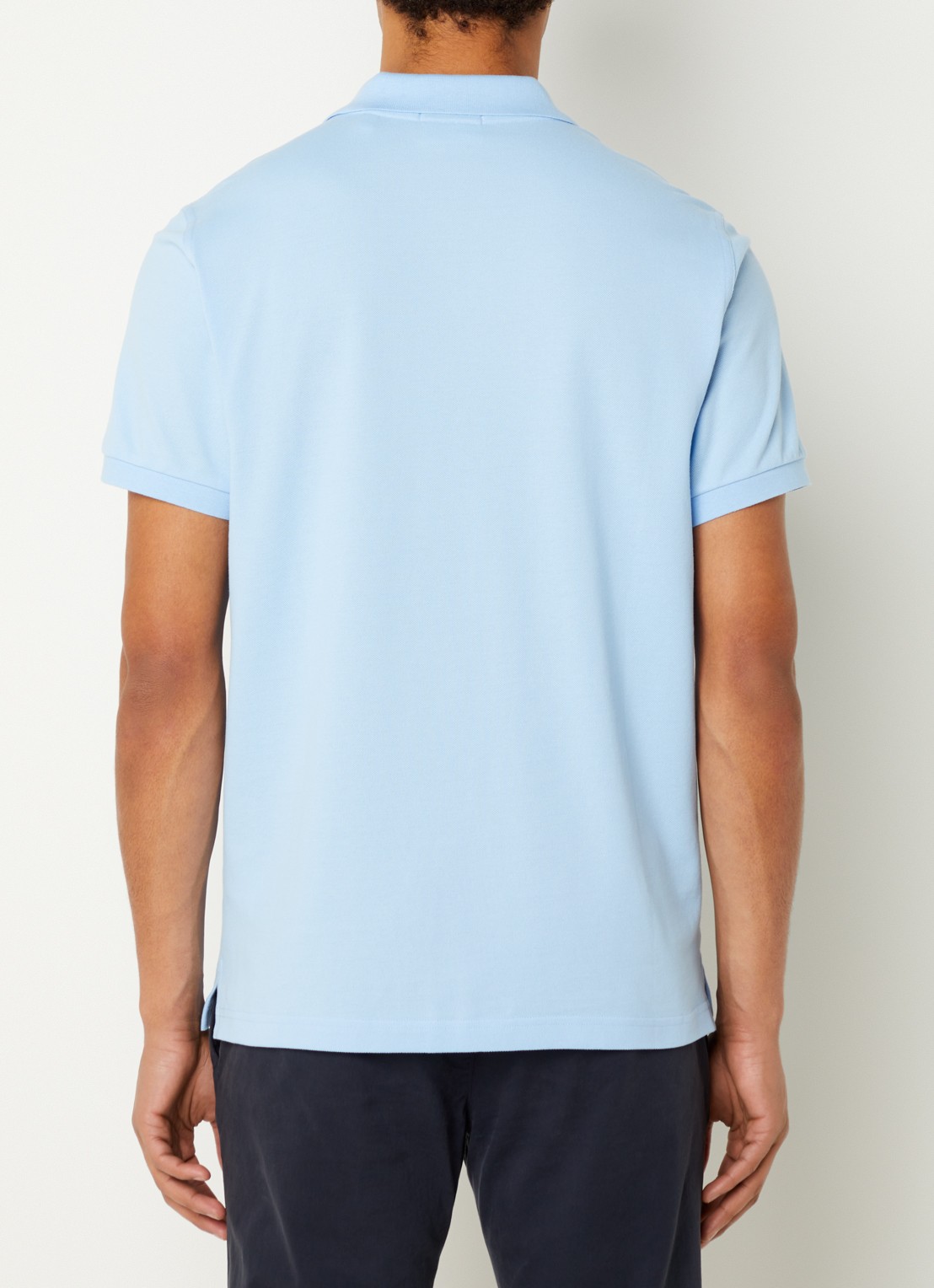 Gant Regular fit polo van piqué katoen met logo - achterkant lichtblauw