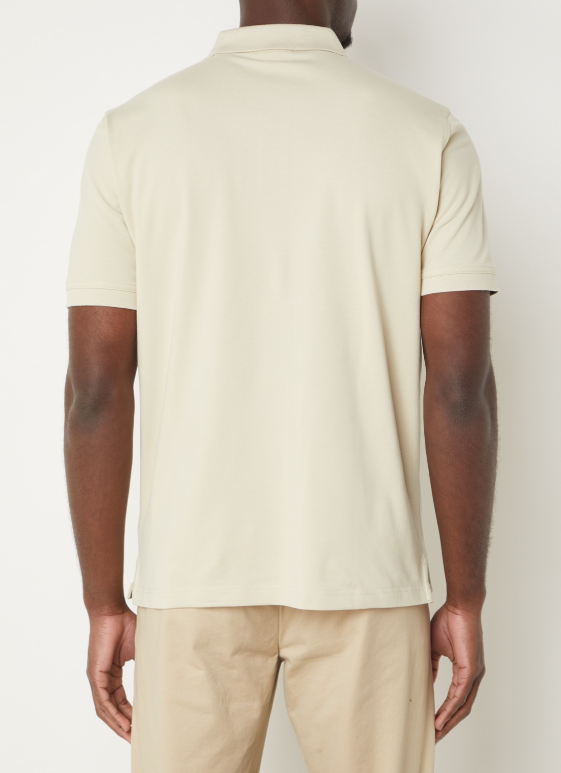 Gant Regular fit polo van piqué katoen met logoborduring - achterkant khaki