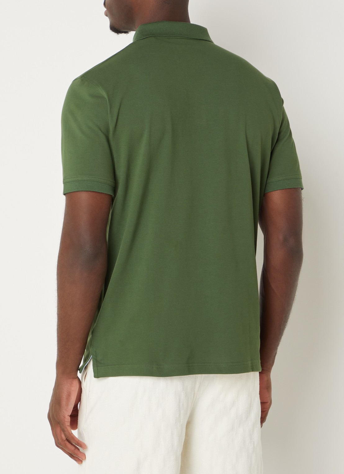 Gant Regular fit polo van piqué katoen met logoborduring - achterkant 2 legergroen