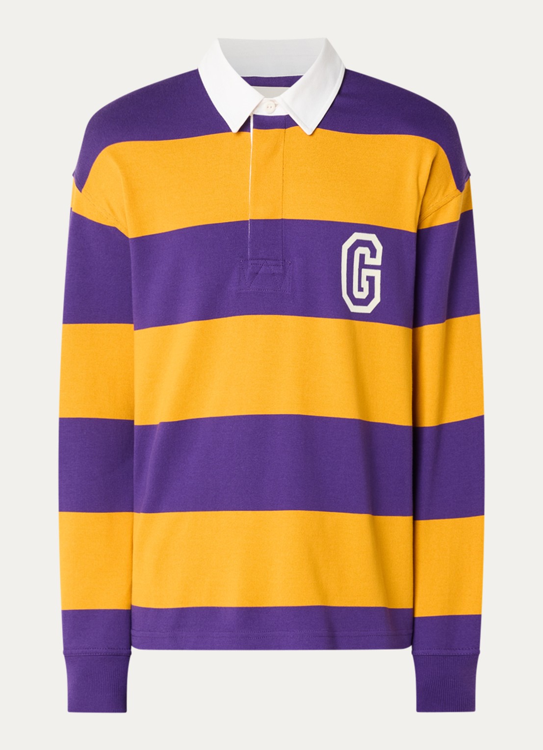 Gant Rugger regular fit polo met logo- en backprint - voorkant 2 oranje