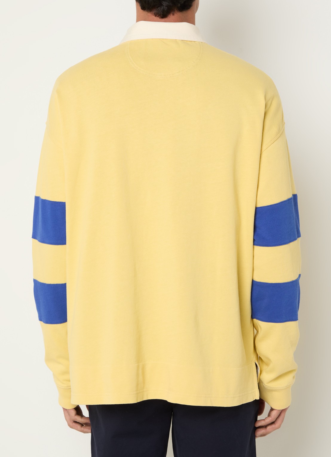Gant Rugger regular fit polo met logo - achterkant okergeel