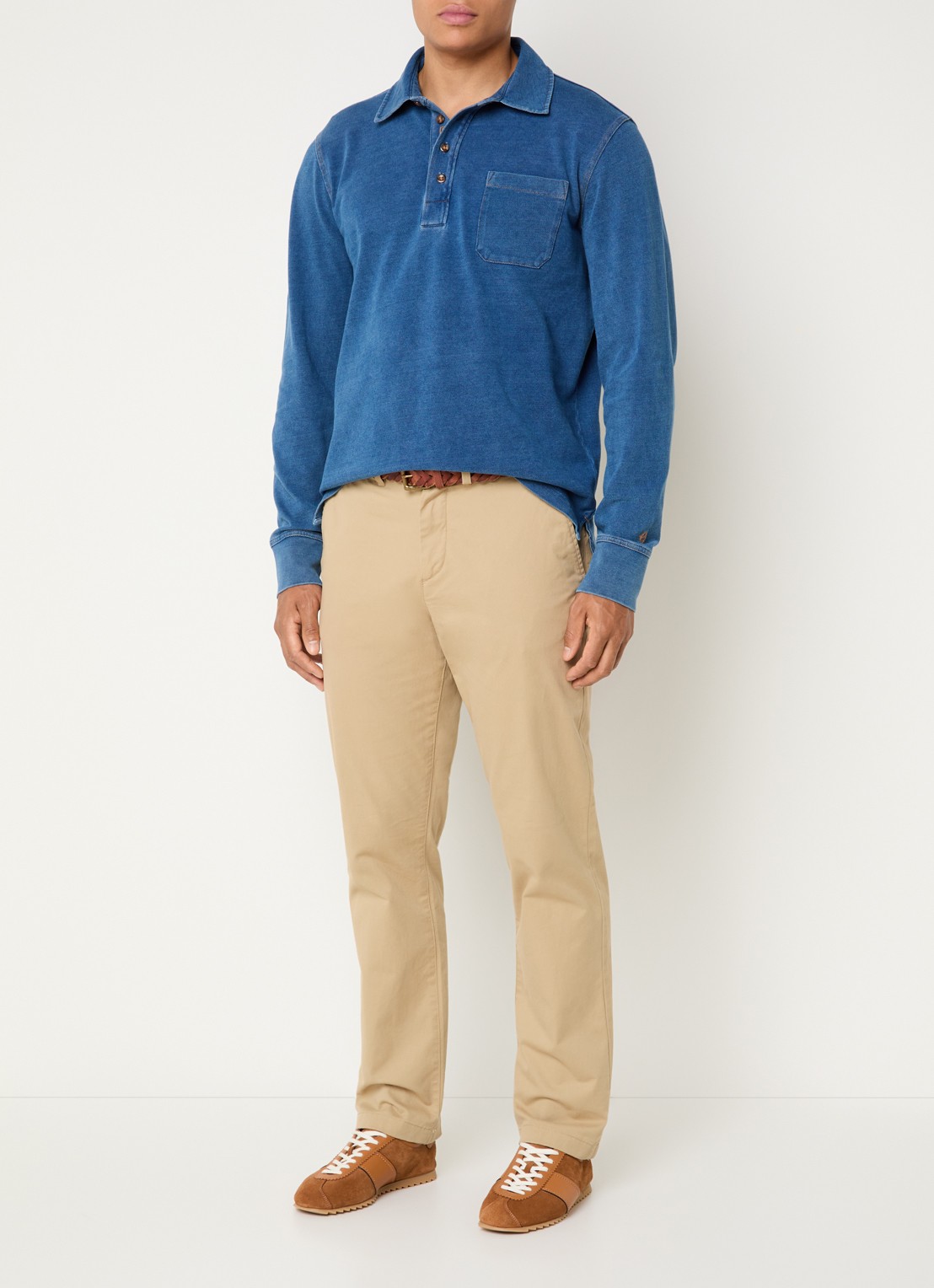 Gant Rugger trui met logo - voorkant 4 indigo