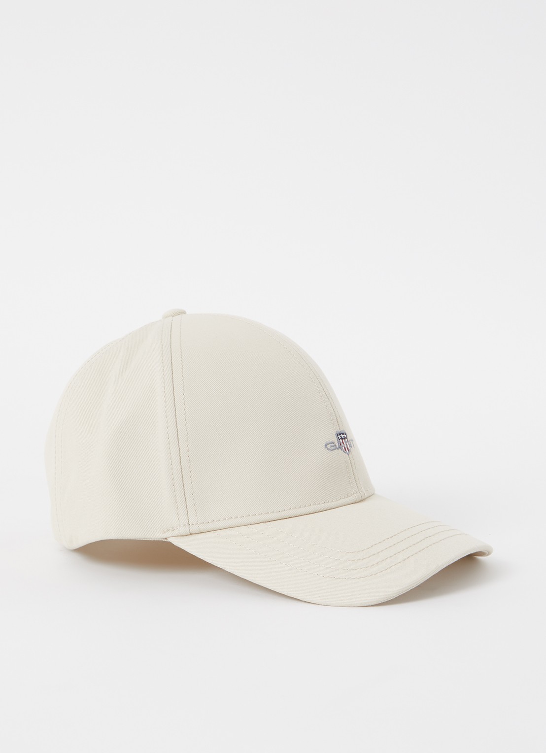 Gant Shield pet met logoborduring - voorkant 2 beige