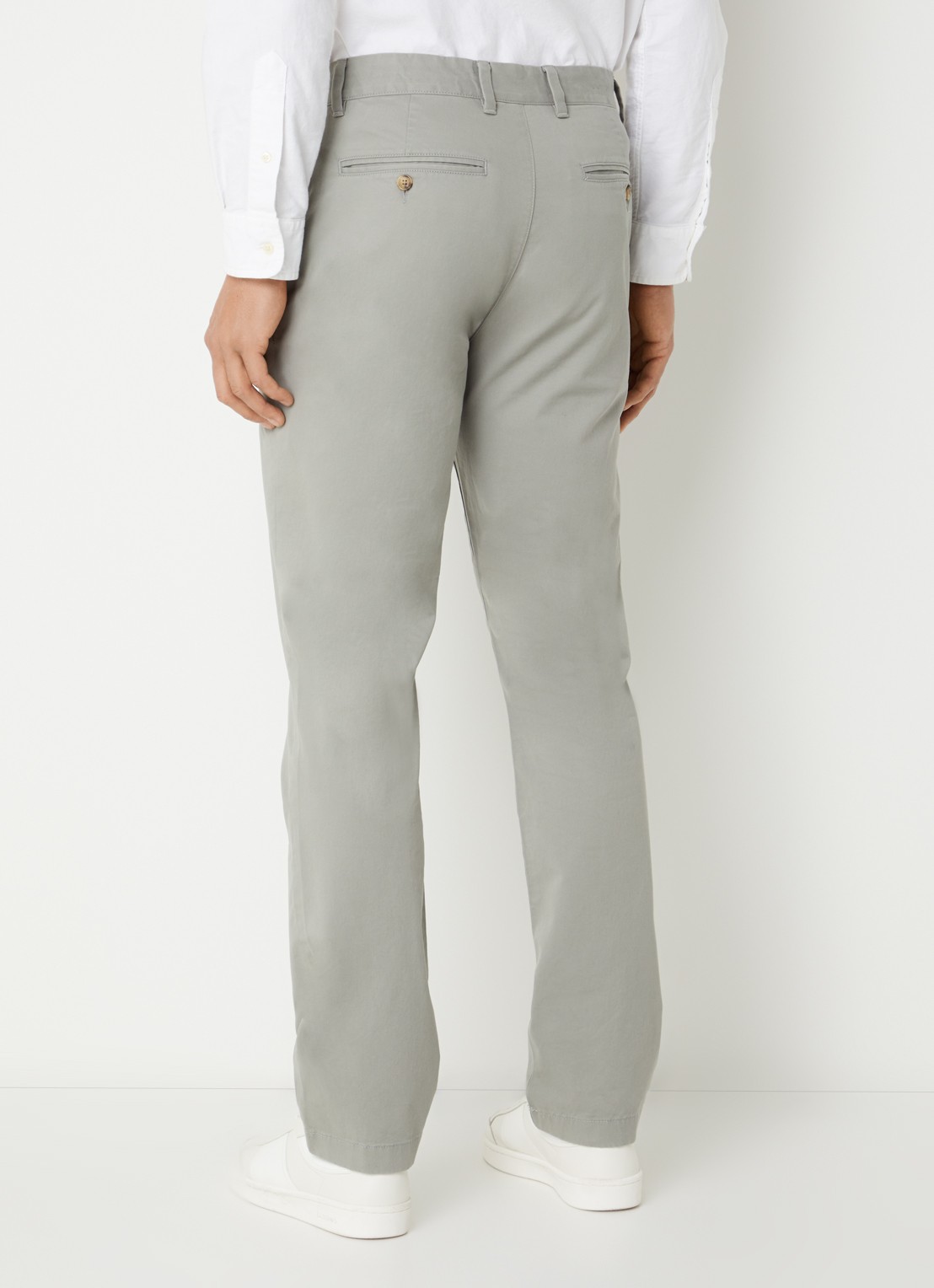 Gant Slim fit chino met steekzakken - achterkant 5 grijs
