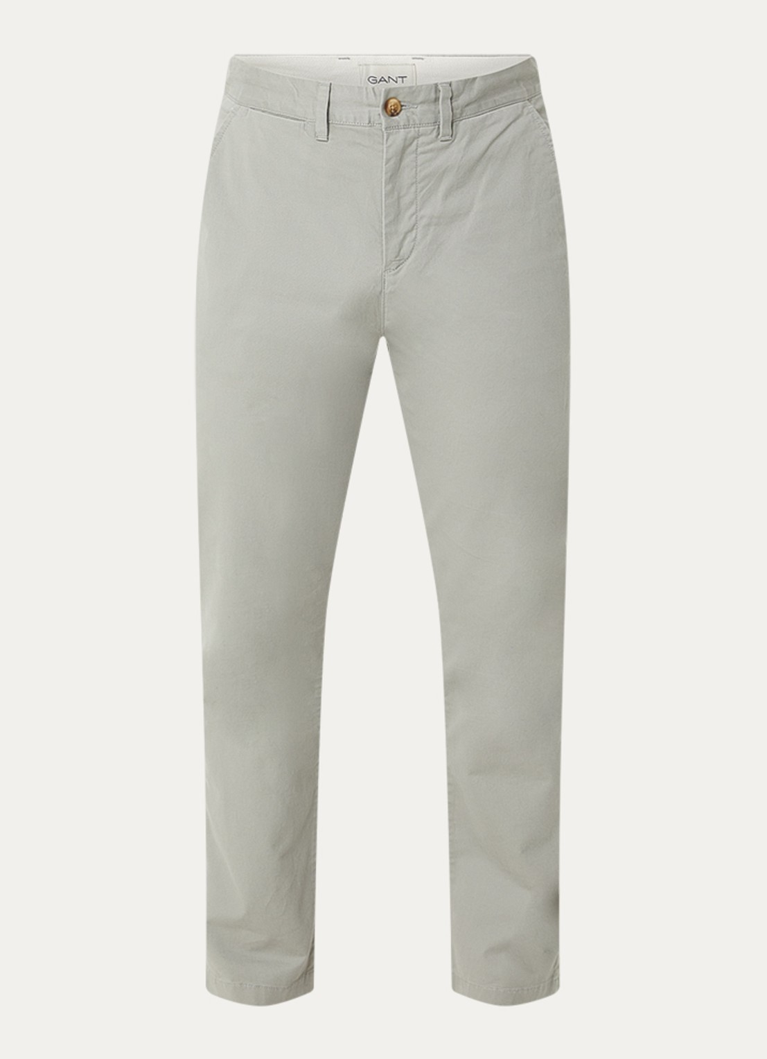 Gant Slim fit chino met steekzakken - voorkant grijs