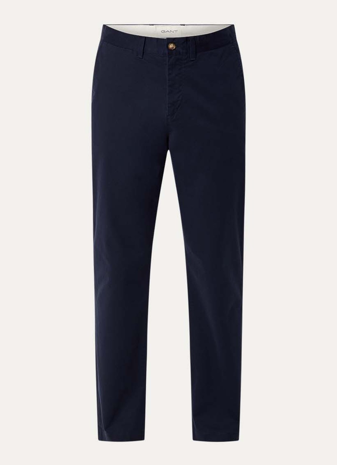 Gant Slim fit chino met steekzakken - voorkant 2 blauw
