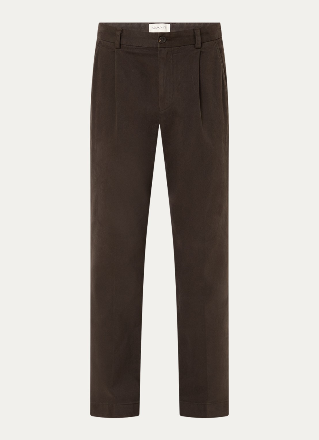 Gant Slim fit chino met steekzakken - voorkant 3 bruin