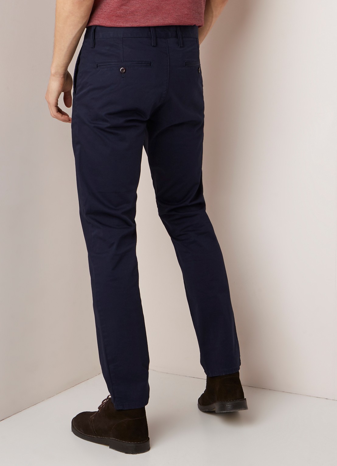 Gant Slim fit chino van katoen - achterkant blauw