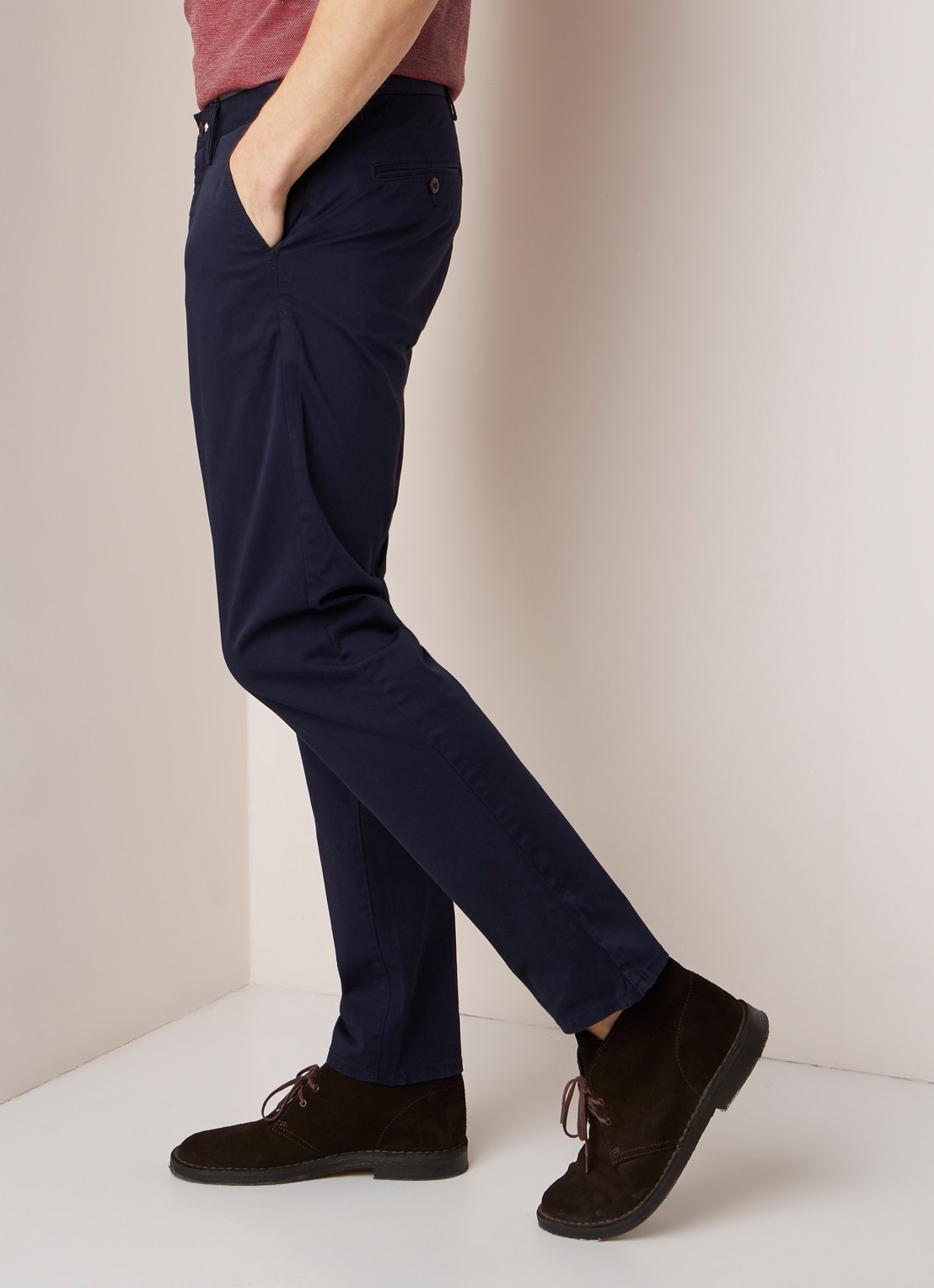 Gant Slim fit chino van katoen - detail 4 blauw