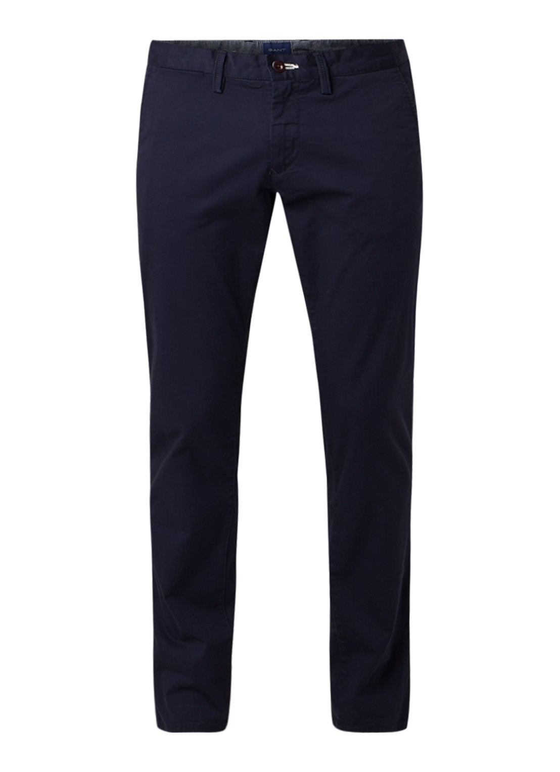 Gant Slim fit chino van katoen - voorkant 2 blauw