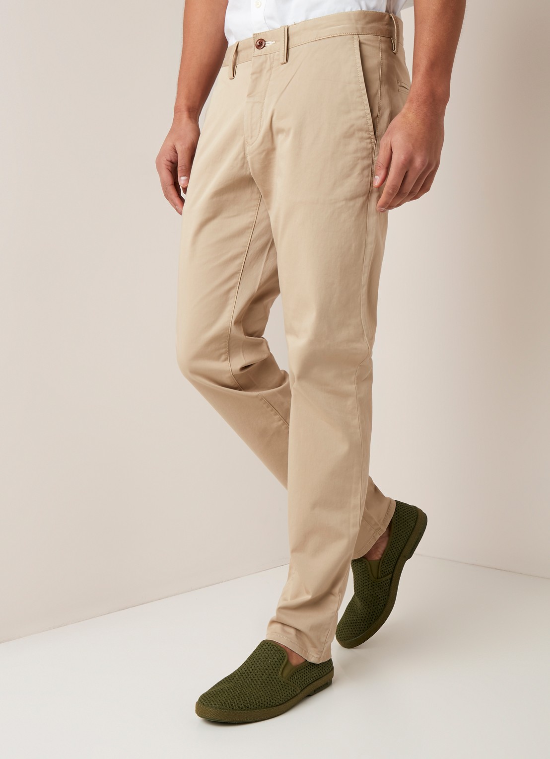 Gant Slim fit chino van katoen - detail 4 beige