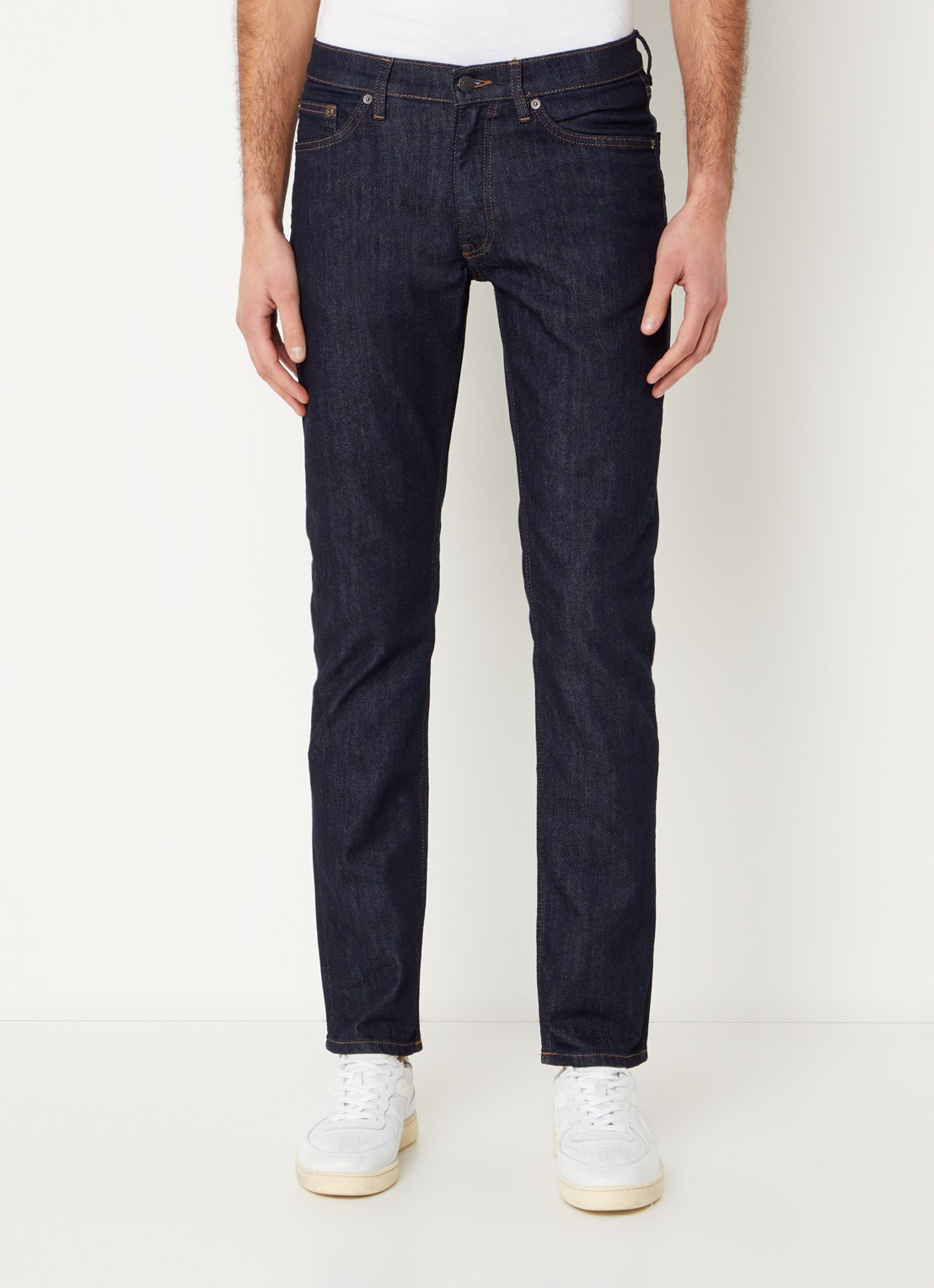 Gant Slim fit jeans met donkere wassing - detail indigo