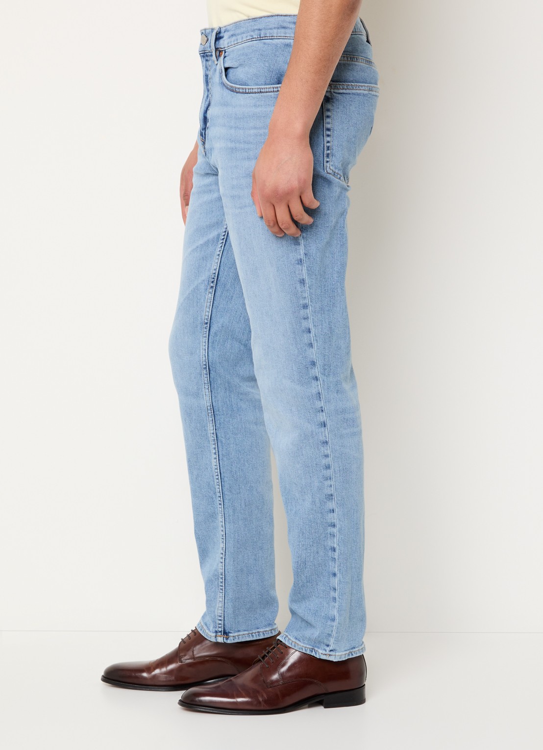 Gant Slim fit jeans met lichte wassing - detail 2 royalblauw