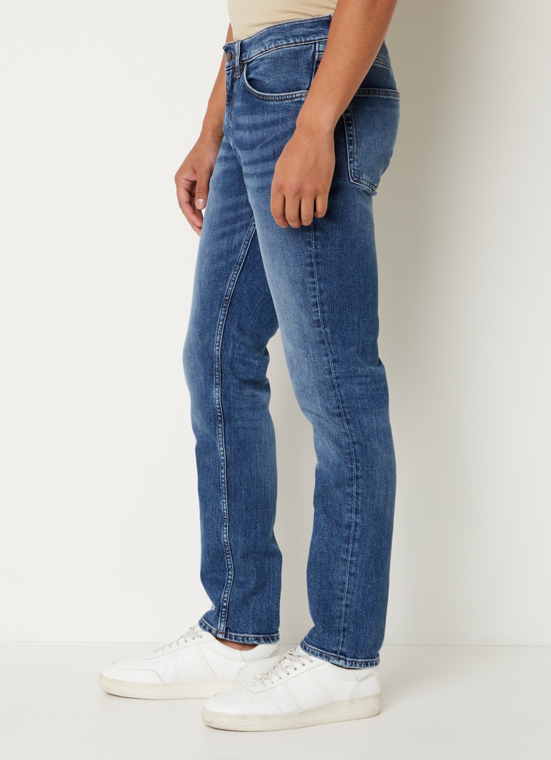 Gant Slim fit jeans met steekzakken - detail 5 indigo
