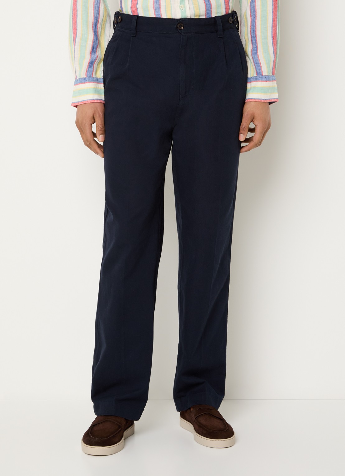 Gant Straight fit chino met steekzakken - detail 4 donkerblauw