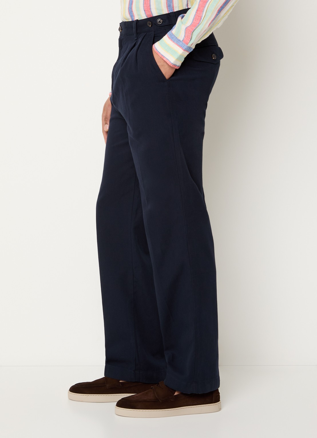 Gant Straight fit chino met steekzakken - detail 5 donkerblauw