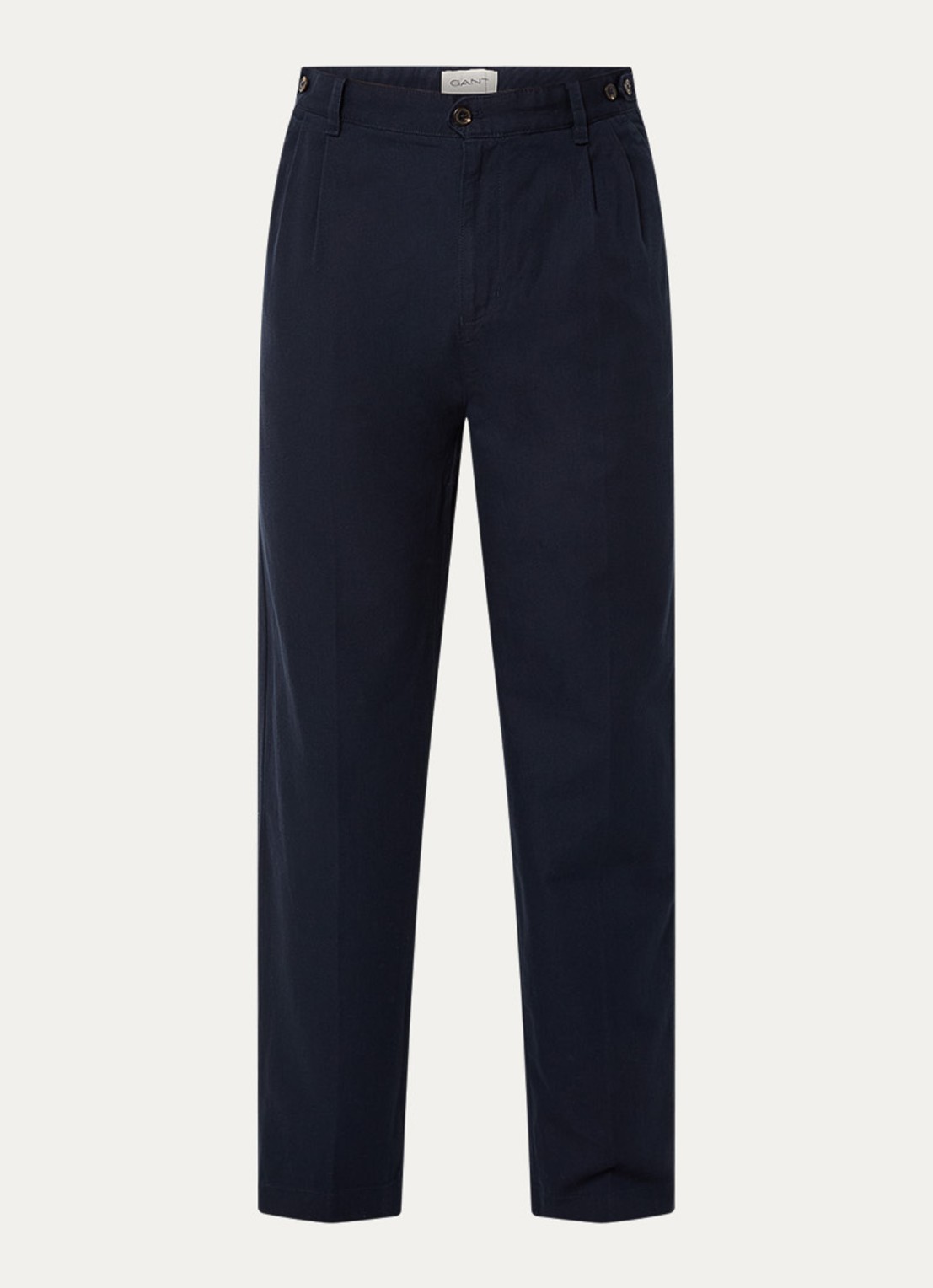 Gant Straight fit chino met steekzakken - voorkant 2 donkerblauw