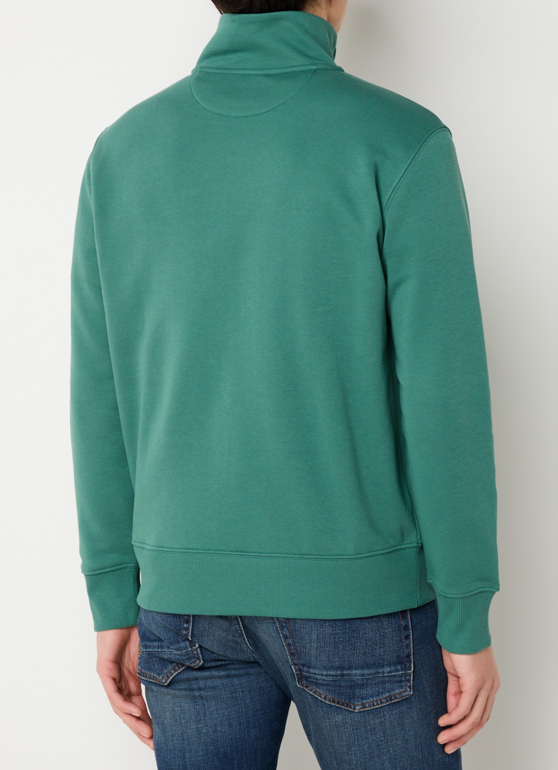 Gant Sweatvest met logo - achterkant donkergroen