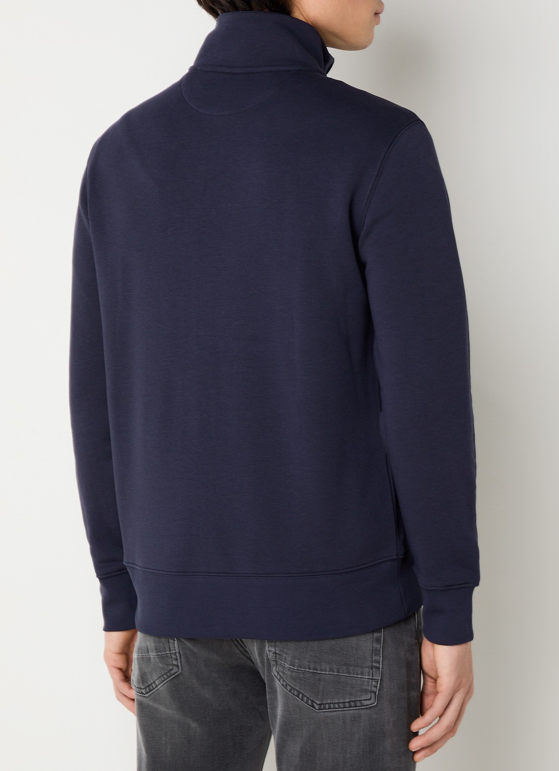 Gant Sweatvest met logo - achterkant donkerblauw