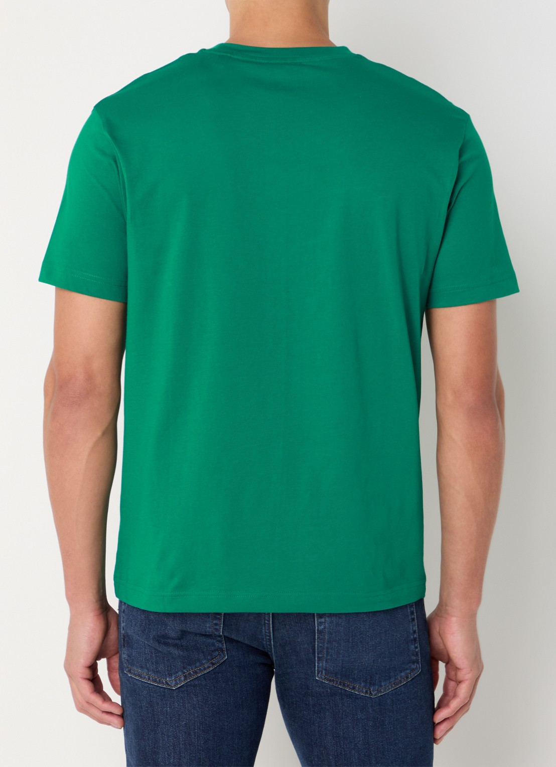 Gant T-shirt met logo - achterkant donkergroen