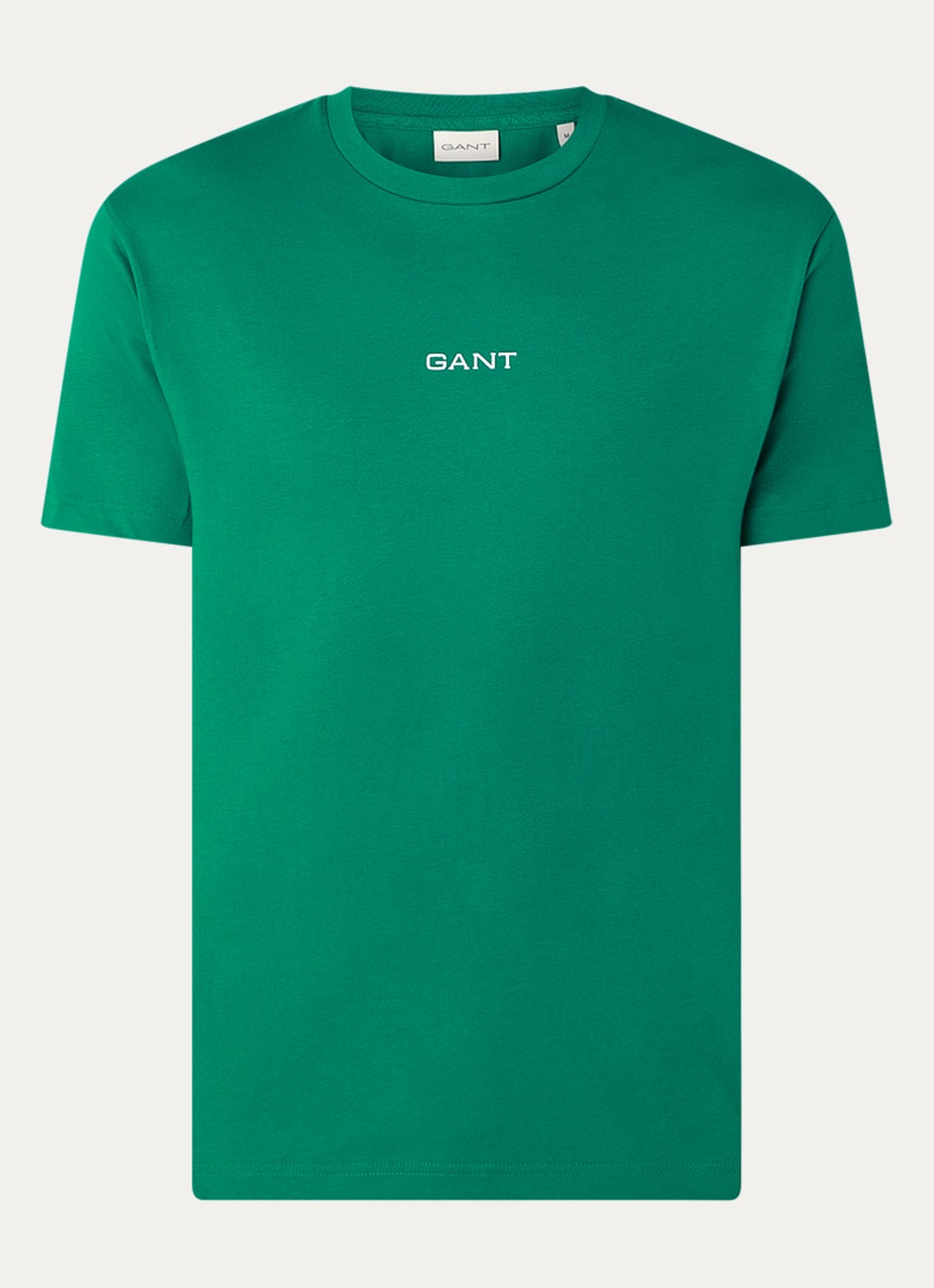 Gant T-shirt met logo - voorkant 3 donkergroen